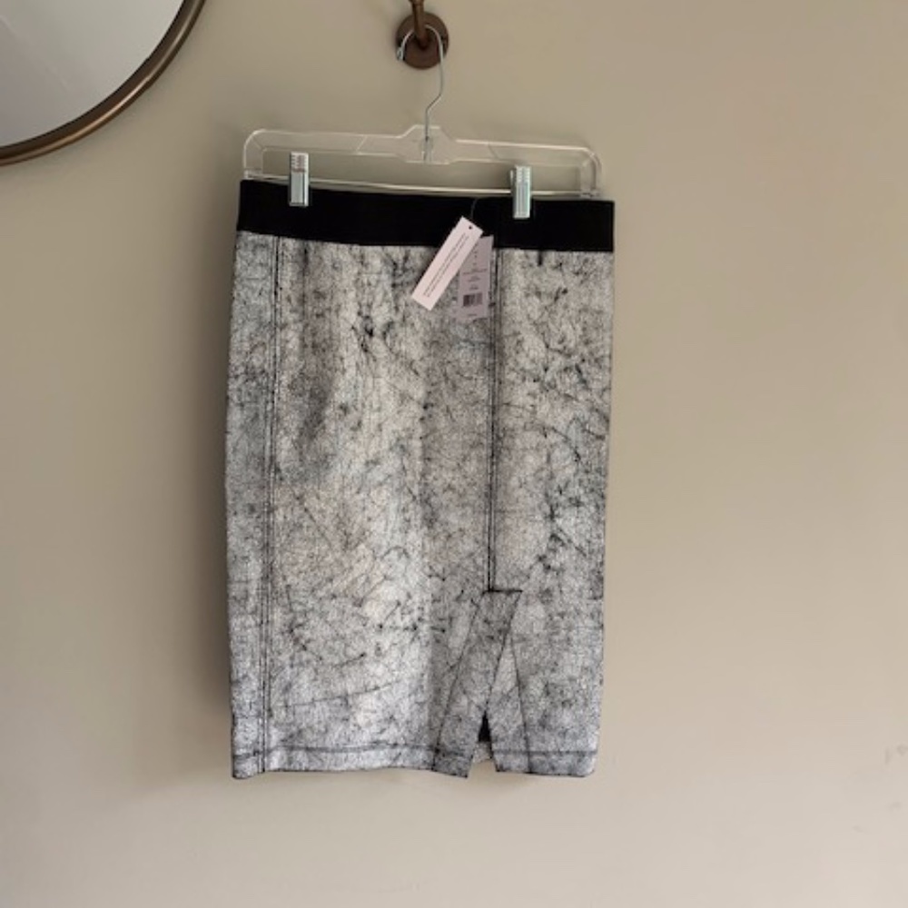 Helmut Lang Crackled Leather Skirt